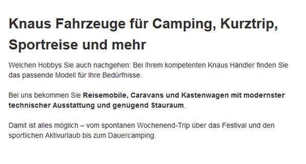 Campingfahrzeuge in  Pleß